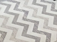 Skandynawski dywan LINK BEŻOWE ZYGZAKI łatwoczyszczący - unikalny wzór