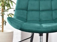Fotel biurowy bez podłokietników ELIOR ZIELONY welur+czarny - welurowa tkanina