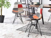 Krzesło MPC ROD TAP TKANINA PATCHWORK 1 + CZARNY - stylowe siedzisko