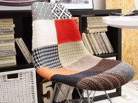 Designerskie krzesło do jadalni MPC ROD TAP patchwork - siedzisko