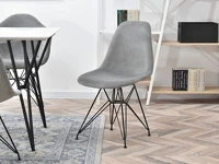 Designerskie krzesło MPC ROD TAP SZARY welur + noga czarna - designerska forma